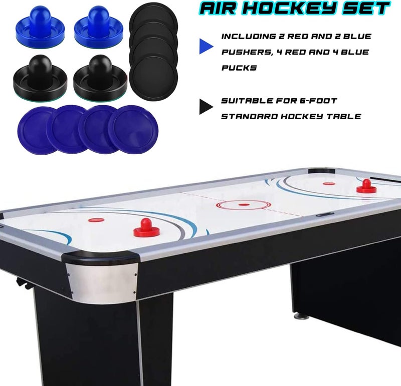 Inscool Air Hockey Pushers and Pucks - Air Hockey Paddles and Goal Handles Replacement Accessories for Game Tables (4 Pushers, 8 Pucks) - Image 2